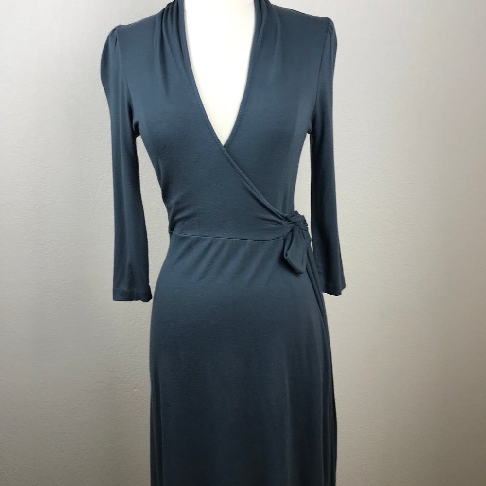 Banana Republic Jersey Wrap Dress Asphalt Grey